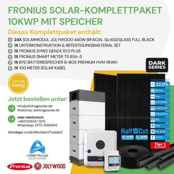 PV Komplettanlage (Fronius) (10 kWp mit Speicher)