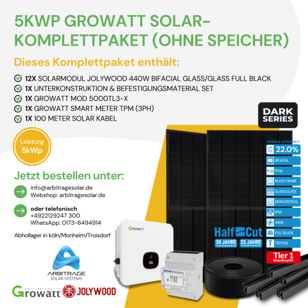 PV Komplettanlage (Growatt) (5 kWp ohne Speicher)