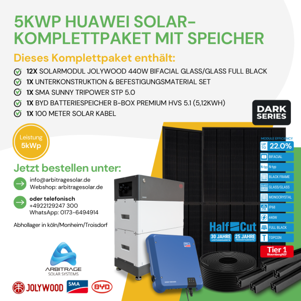 PV Komplettanlage (Huawei) (5 kWp mit Speicher)